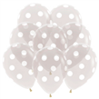 Globos lunares marrones fondo transparente 6u